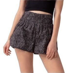 Free People FP Movement The Way Home High Rise Gray Printed Shorts Size S